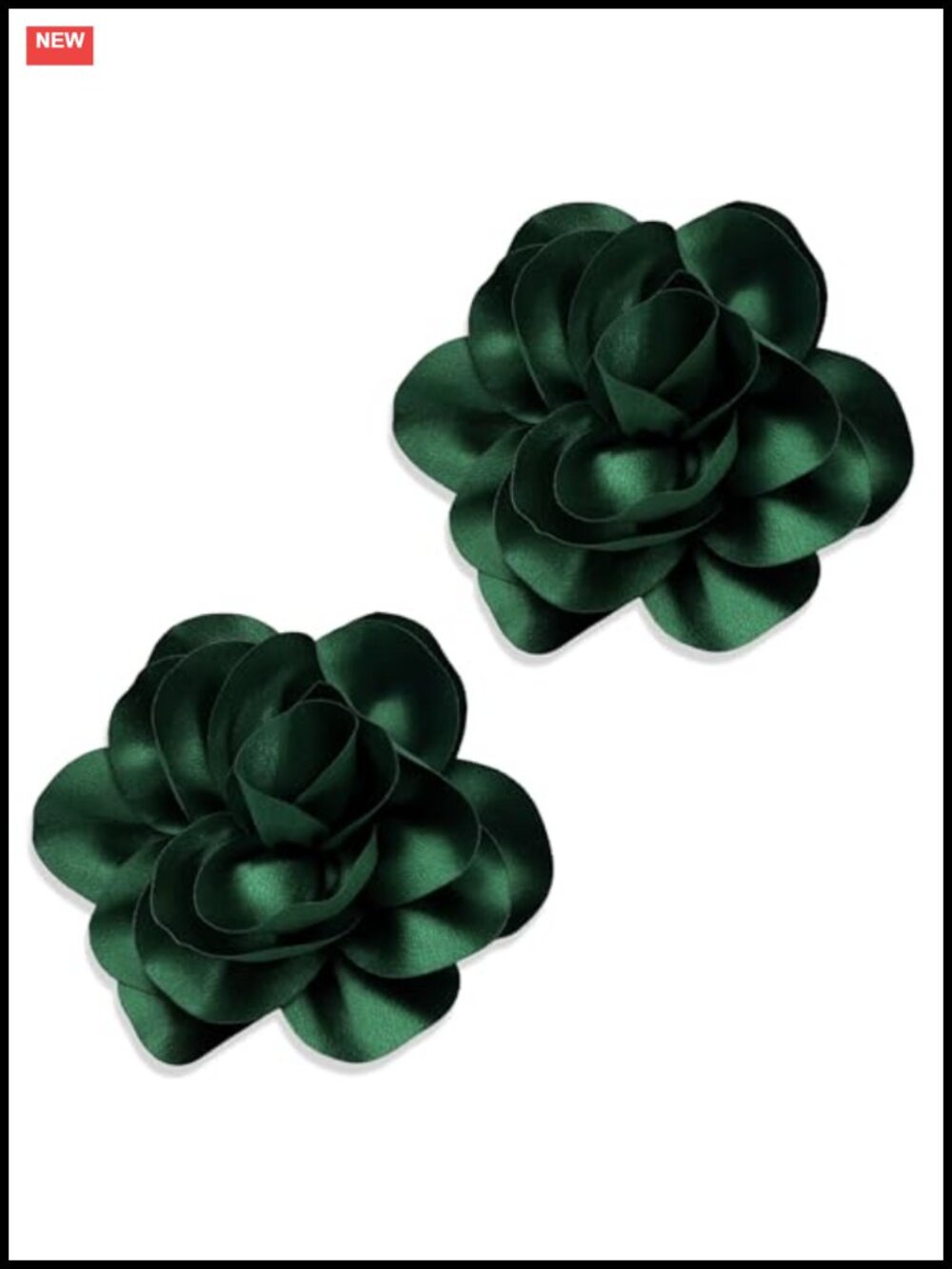 2 Pack Satin Fabric Flower Brooches for Women Elegant Floral Lapel Pin Wedding